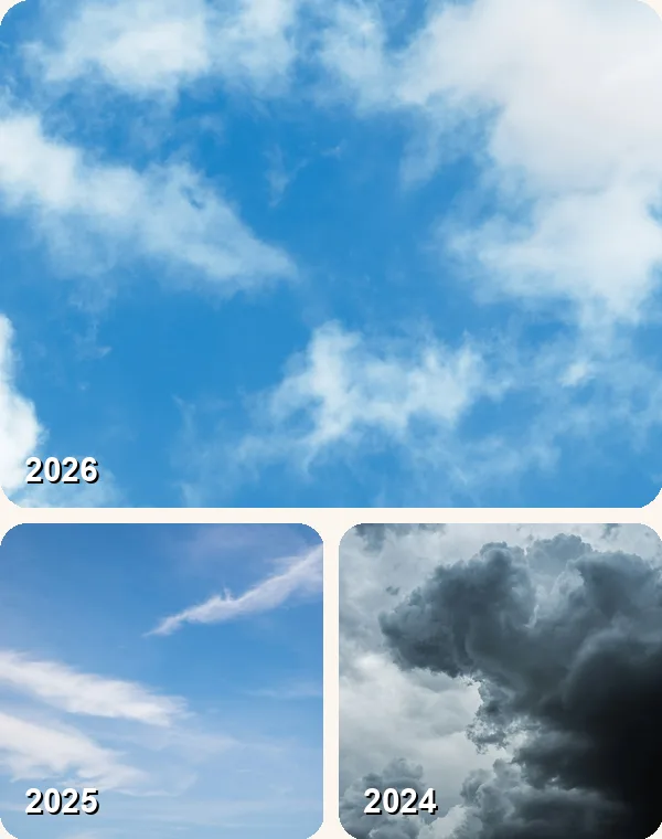 The sky on the same day across years