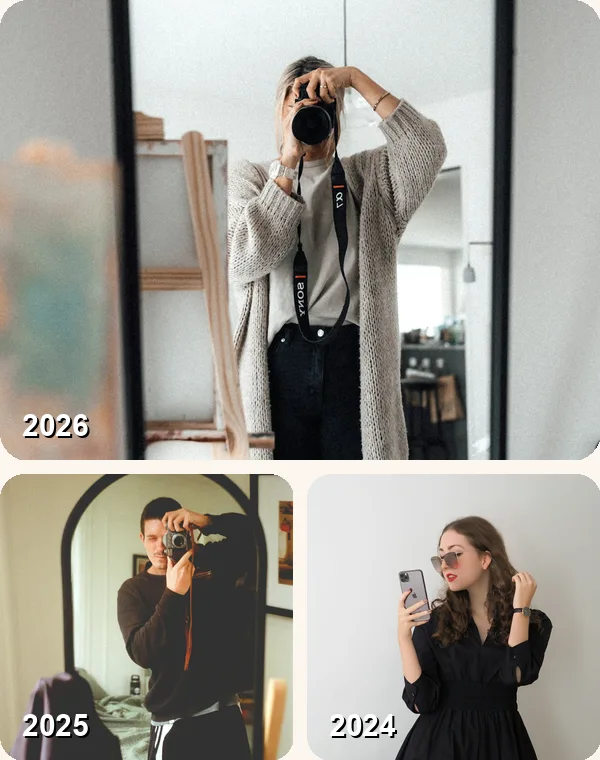 自分の服の去年・2年前の同じ日の写真